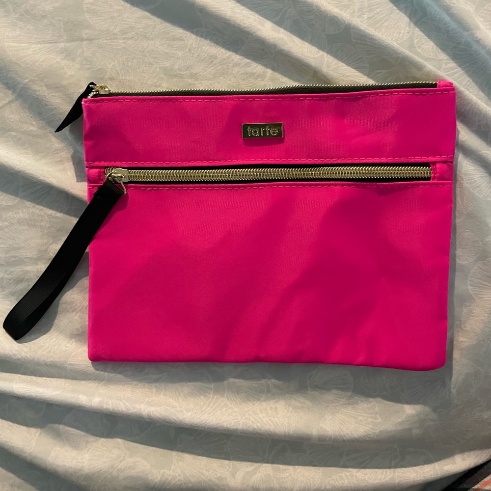 Tarte "It's Electric" Neon Pink Makeup bag